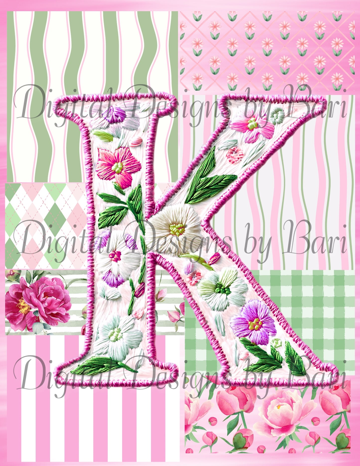 Customized Initial Art