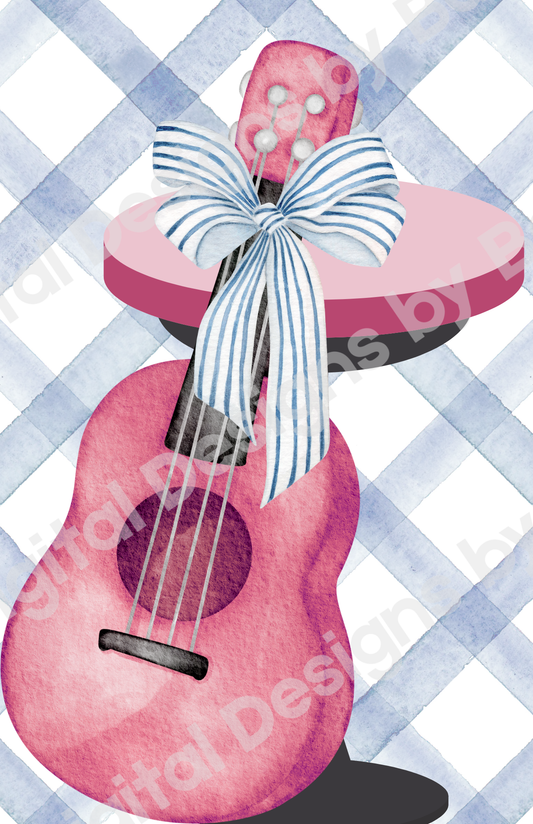 pink guitar