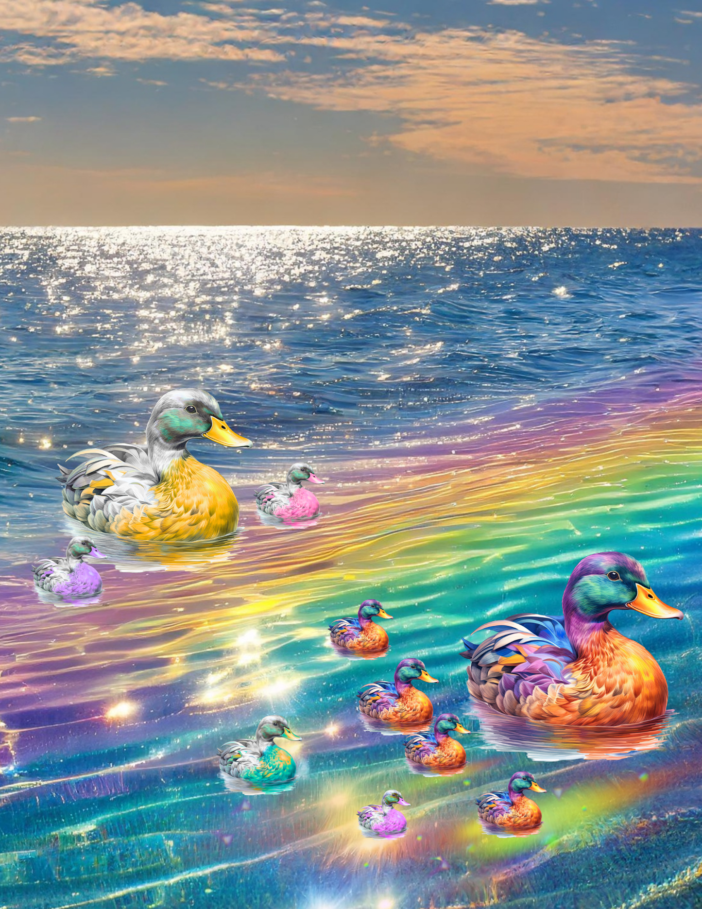 glide through the rainbow