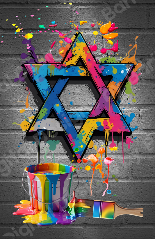 splatter paint star (2 options)