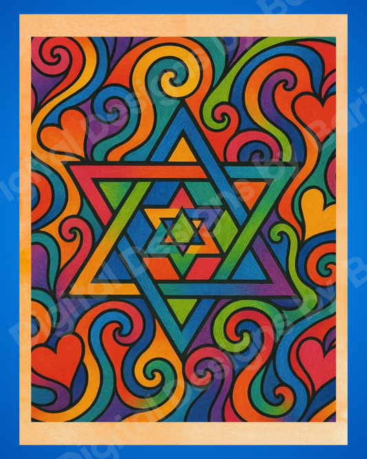 swirls of love Star of David