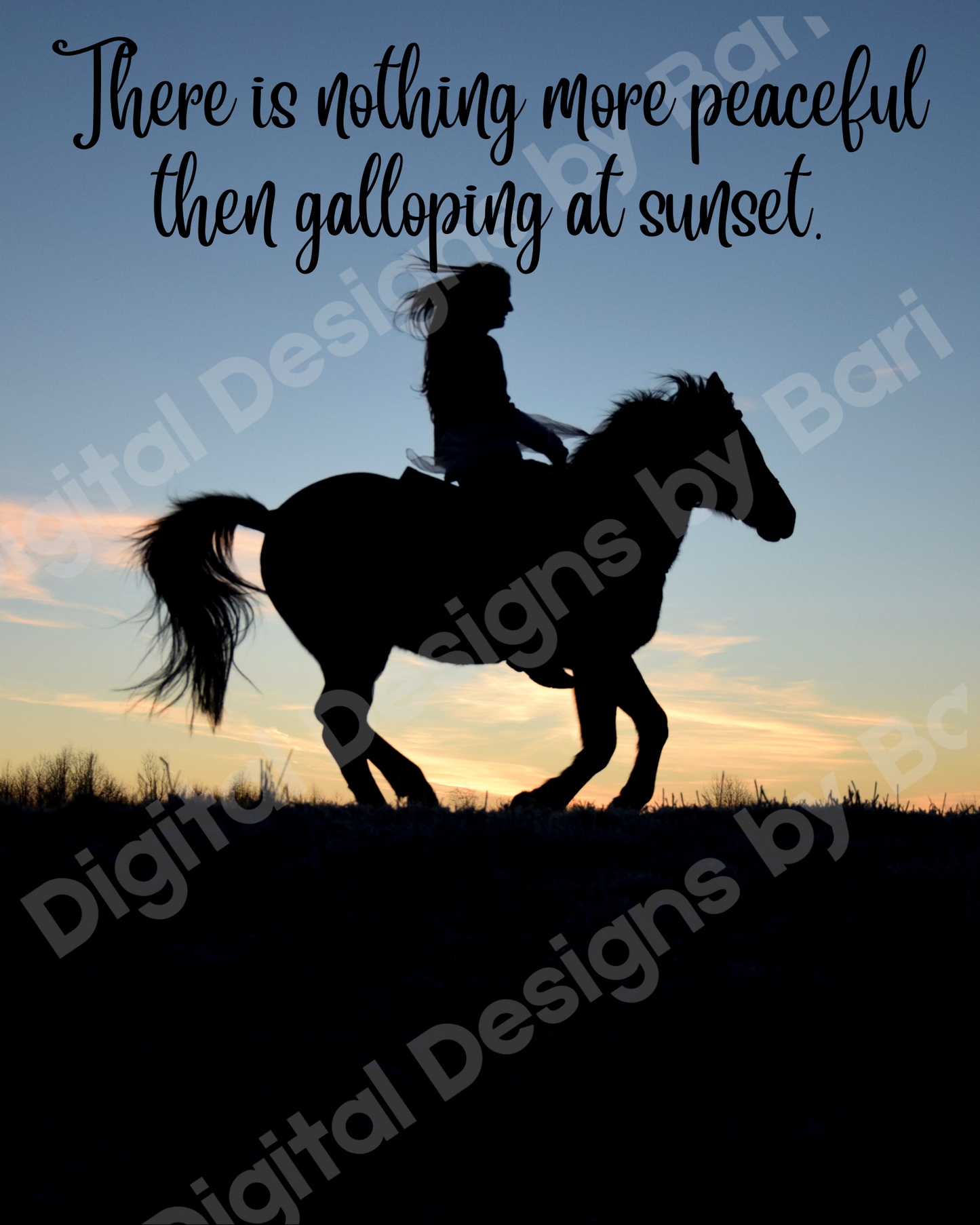 Galloping at sunset