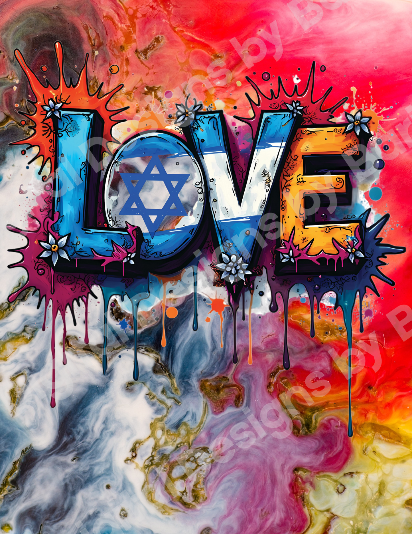 Love Israel Pop Art