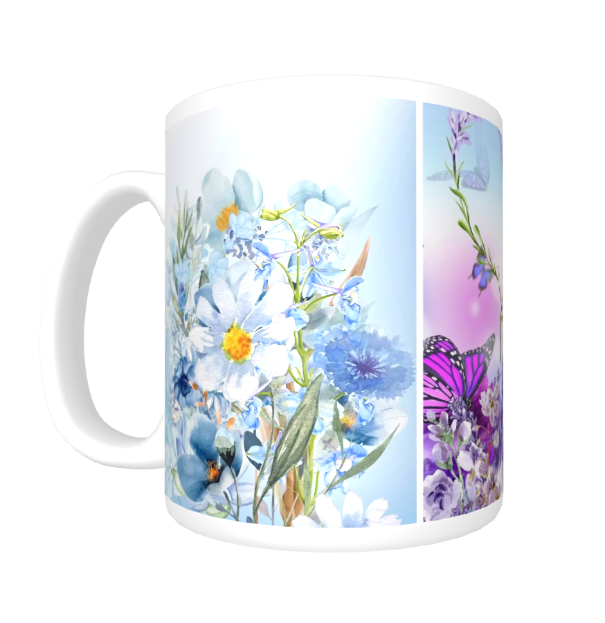 Life In Bloom Flower Art Mug