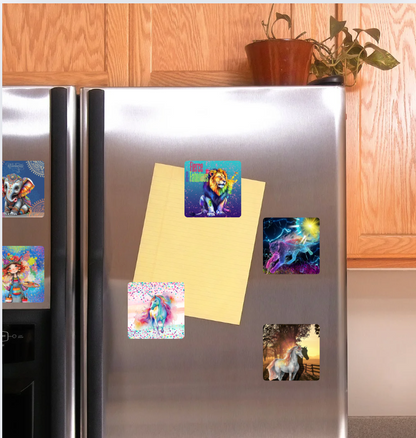 Horse At Sunset Magnet