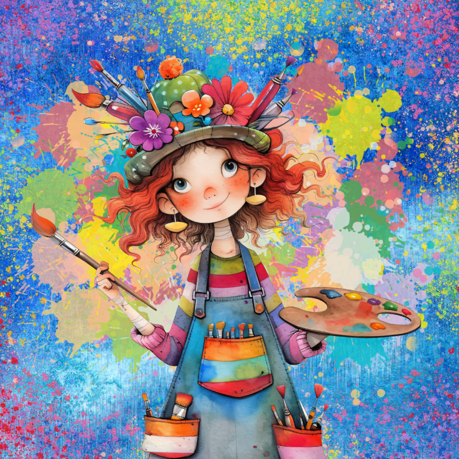 Colorful Artist Magnet