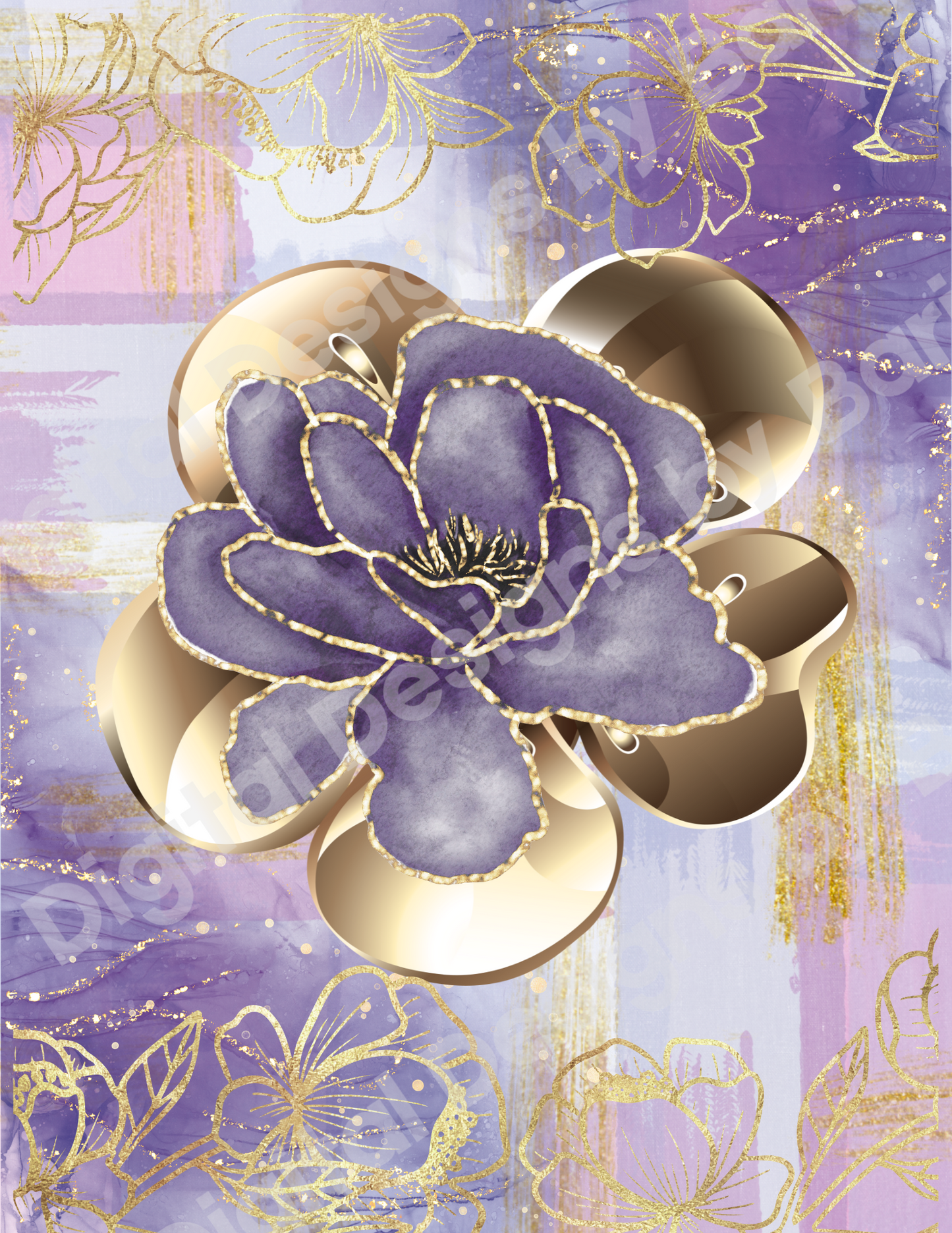 lined in 14 carat gold