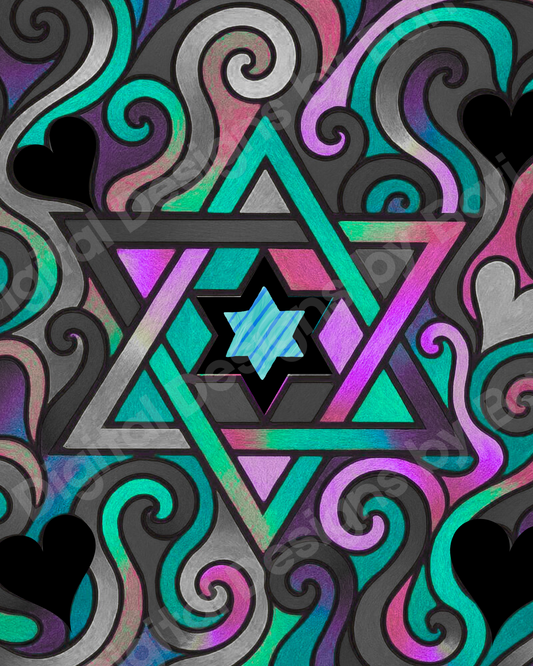 metallic star swirls