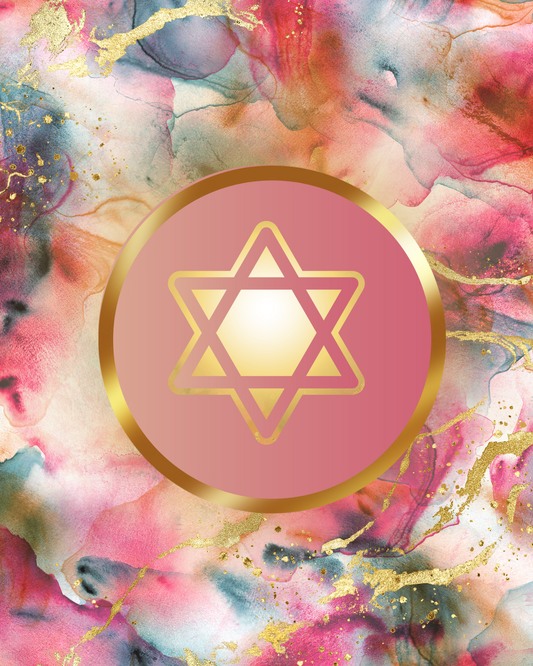 pink gold star of david