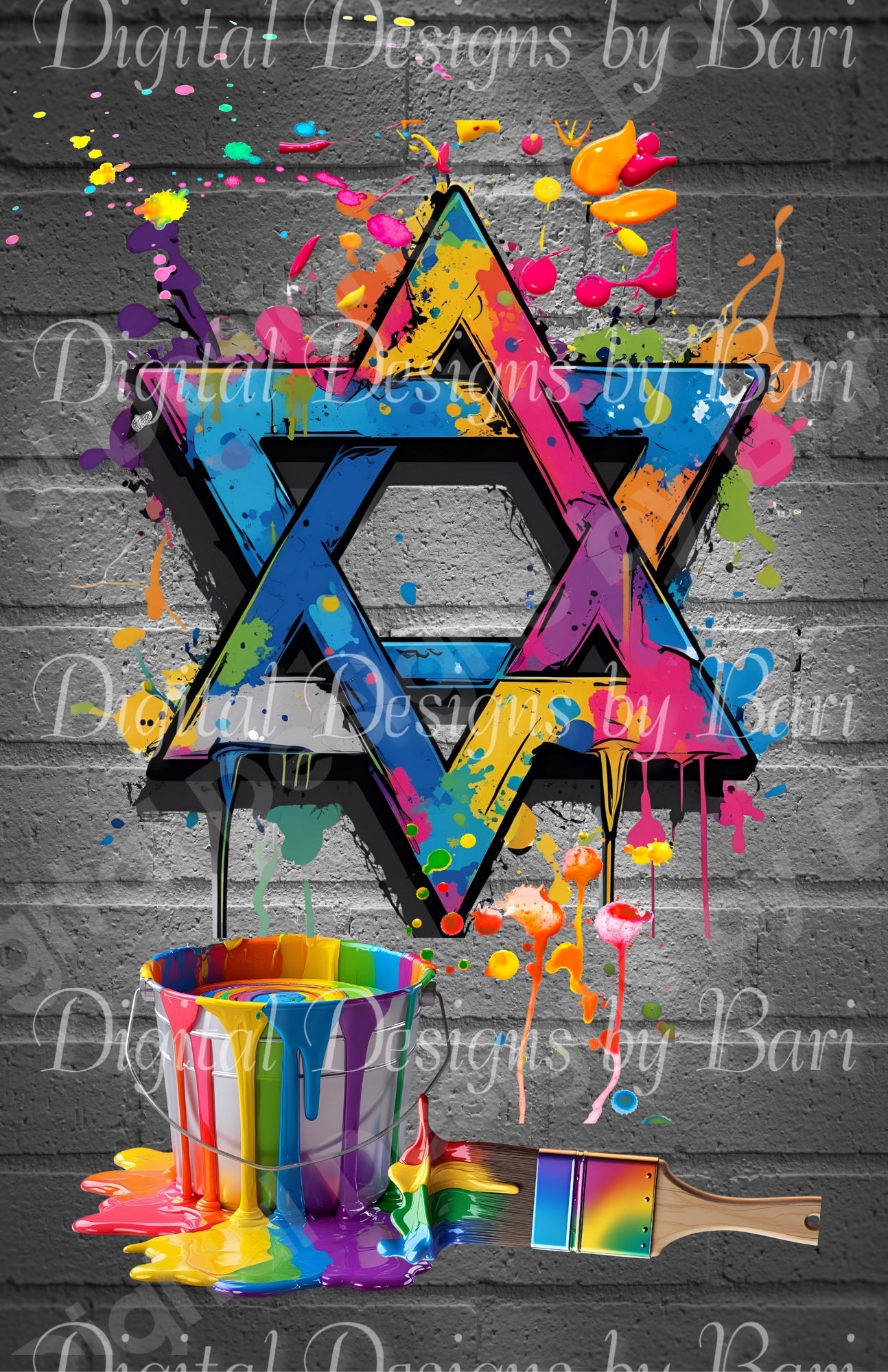 Splatter Paint Star (2 Options)