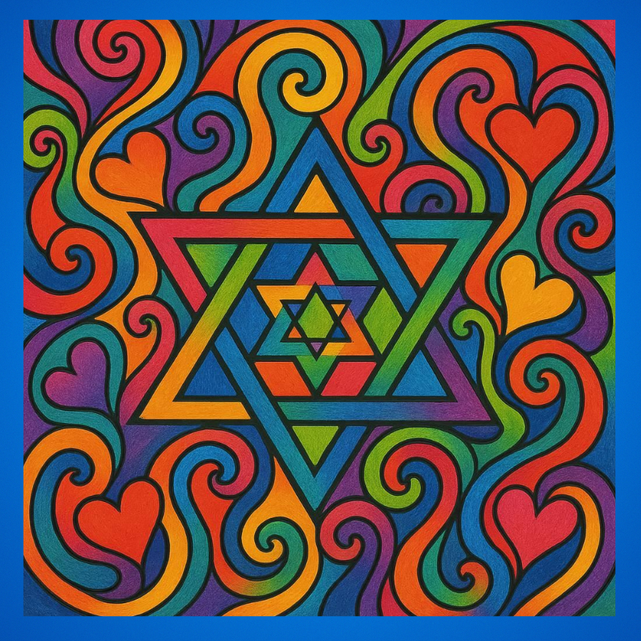 Swirls Of Love Star Magnet