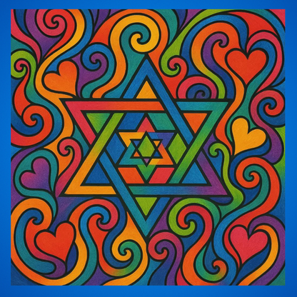 Swirls Of Love Star Magnet