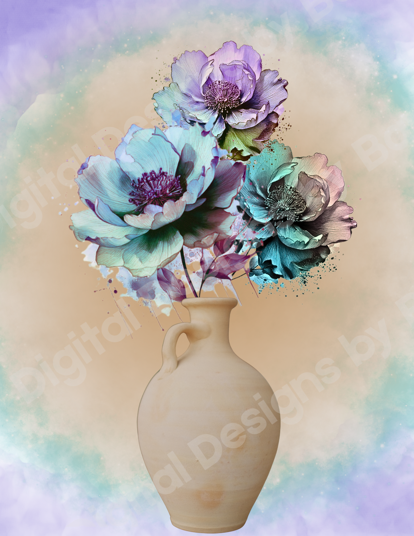 Tie Dye flowers