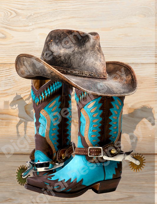 turquoise boots