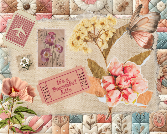 vintage collage, It's a beautiful life