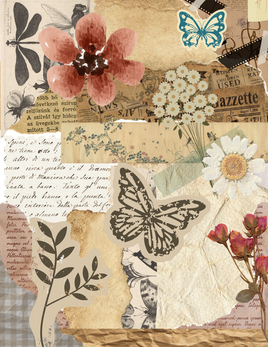 vintage paper flowers